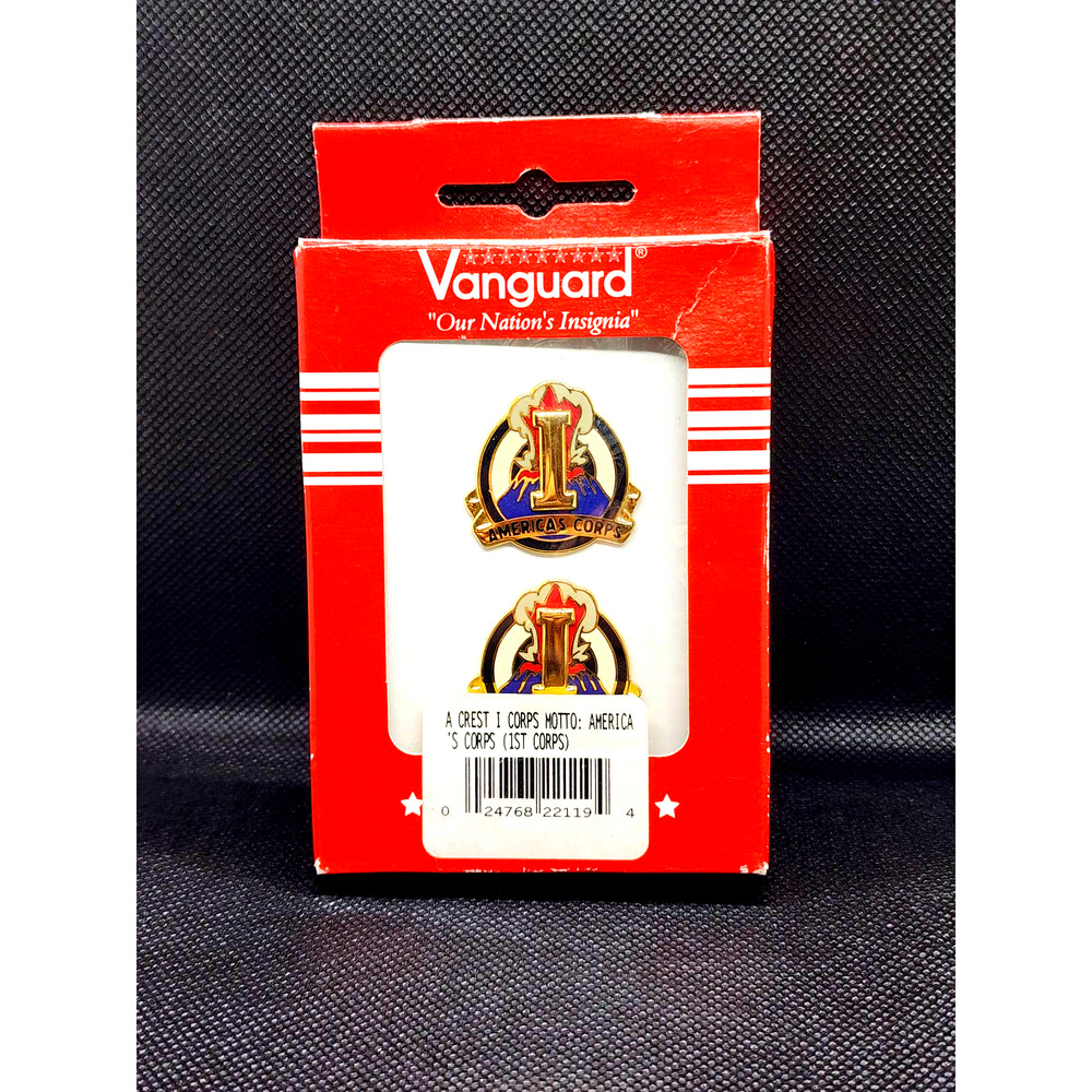 US Army Crest 1st Corps Pins, Set of 2, Vanguard Military Pins America's Corps